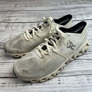 On Cloud X Men's Athletic Running Shoes White/Black US Size 13 EU 48 Sneakers